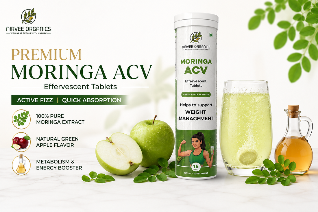 Moringa ACV Effervescent Tablets: Support Weight Management Naturally with Green Apple Flavour