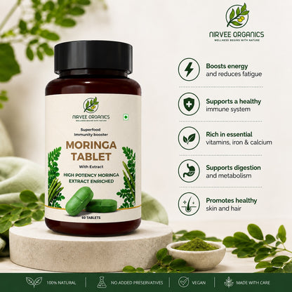Moringa ACV  Pack Of 2 & Moringa Tablets  Pack Of 1  | Weight Management Support | Green Apple Flavour