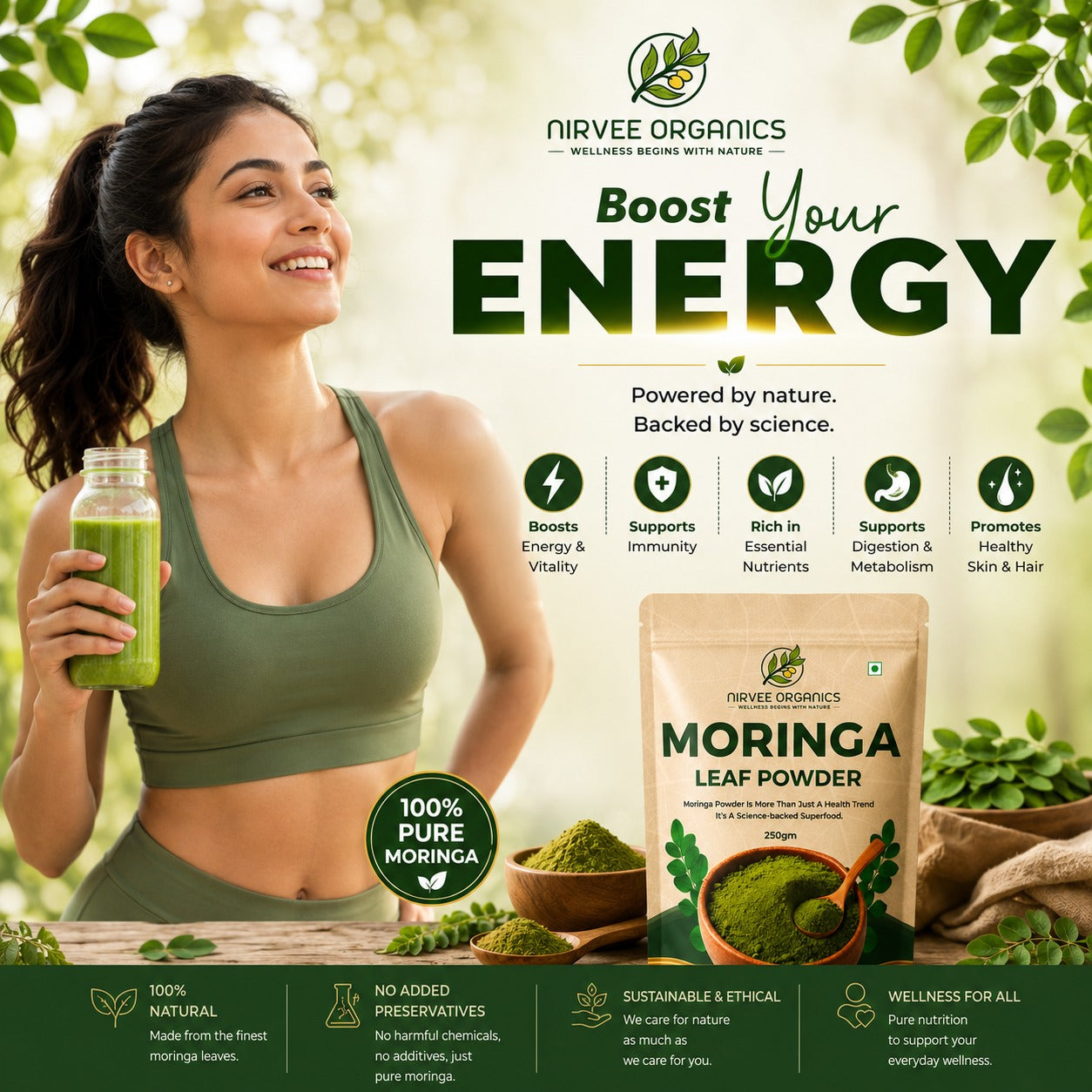 Moringa Leaf Powder  | 100% Pure & Natural