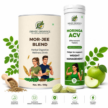 Mor-Jee Blend Powder & Moringa ACV  | Moringa + Jeera Digestive Wellness Drink