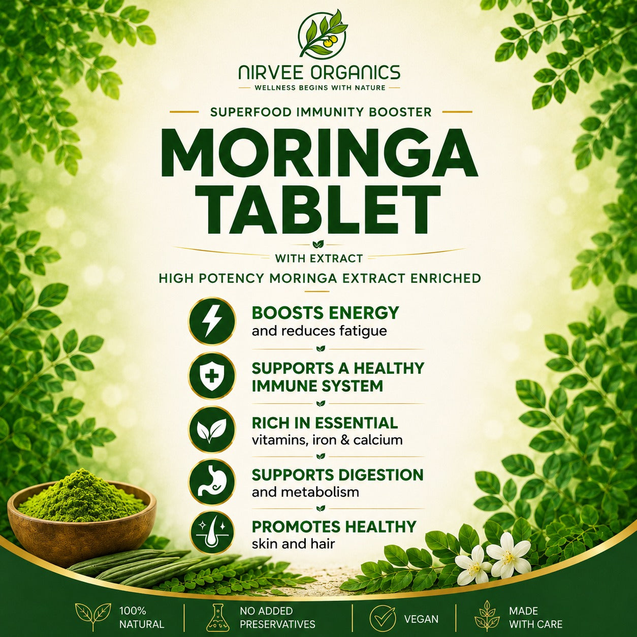 Moringa Tablets | High Potency Moringa Extract